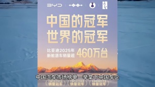 比亞迪2025年狂賣(mài)460萬(wàn)+全球銷(xiāo)冠 實(shí)至名歸的全能王者
